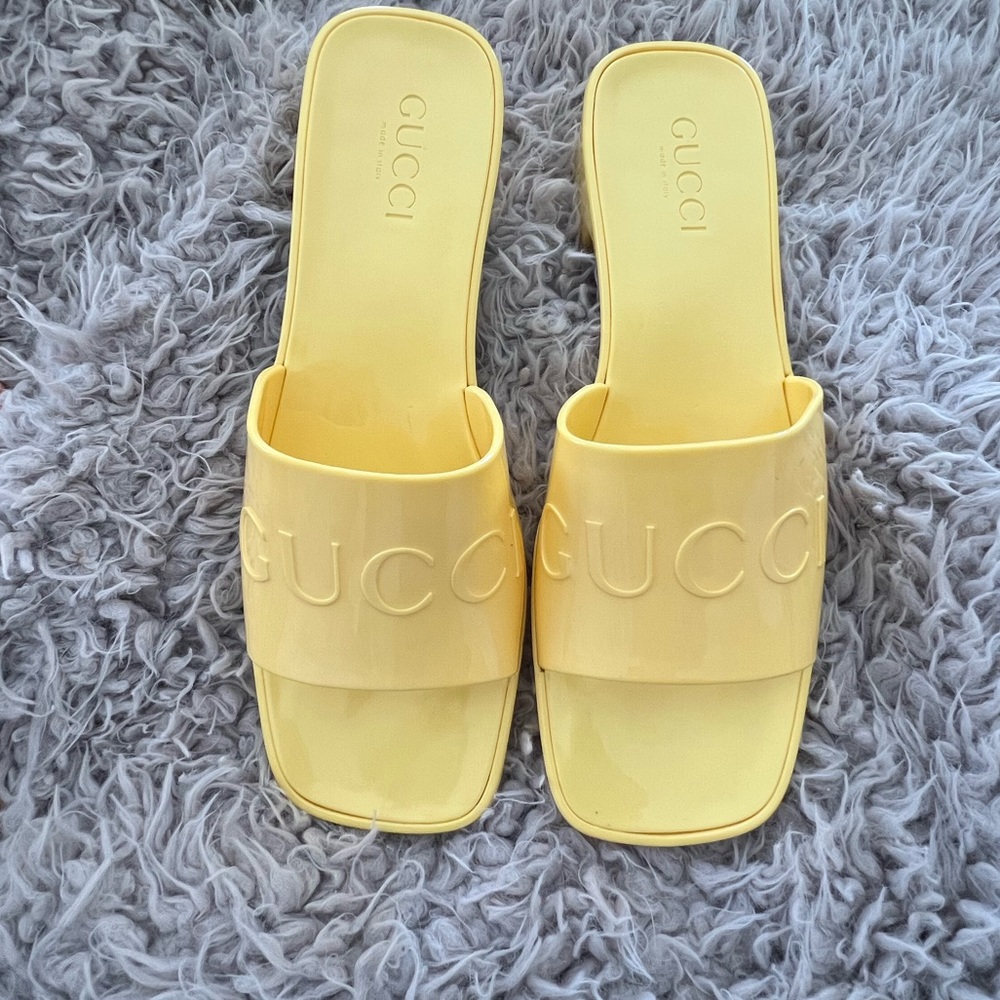 Gucci jelly chunky heels